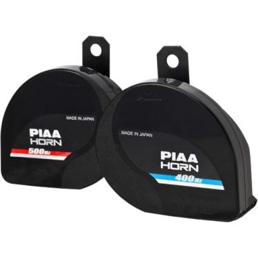 Imagem de Piaa 85114 Slim Line 112Db 400Hz e 500Hz Kit de buzina esportiva de dois tons para todos os veículos, preto