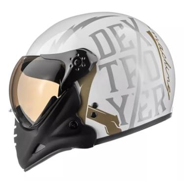 Imagem de Capacete Peels F21 Burn Branco Aberto Queixeira Moto TAMANHO 58