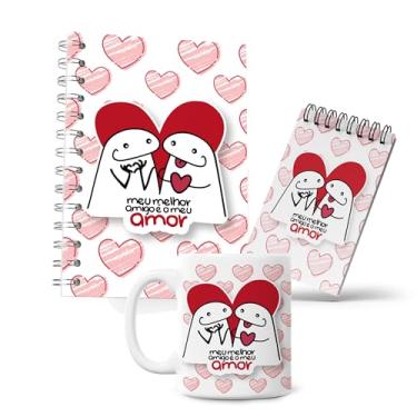 Imagem de Kit Caderno, Bloco e Caneca - Amor - Flork - Melhor Amigo