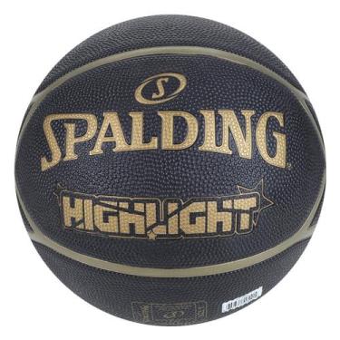 Imagem de Bola de Basquete Spalding Highlight, Preto, Dourado, Único