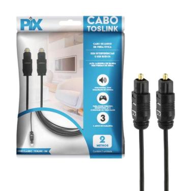 Imagem de Cabo Óptico Digital Toslink Home Theater 2 Metros - PIX