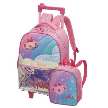 Imagem de Kit Mochila De Rodinha E Alca Lilica Super Star +Lancheira