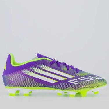 Imagem de Chuteira Adidas F50 Club FG/MG Campo Roxa e Verde, 40