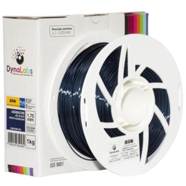 Imagem de Filamento Impressora 3d PLA Silk DynaLabs 1.75mm 1kg Cor Preto Azabache