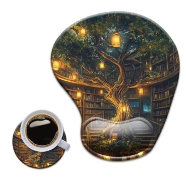 Imagem de HOPONY Mouse pad de gel para descanso de pulso - Mousepad ergonômico para escritório com suporte de pulso - antiderrapante, acessórios de mesa de design para decoração de casa e jogos 102