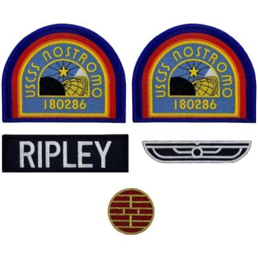 Imagem de Conjunto de 5 peças Alien Ripley U.S.C.S.S Nostromo Flight Wings Patch - Ferro na costura na parte de trás B053