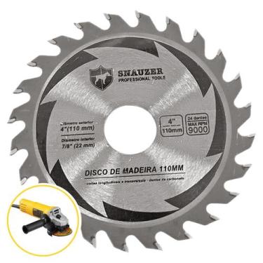 Imagem de Disco Madeira Serra Circular Para Esmerilhadeira 24d 110mm - SNAUZER
