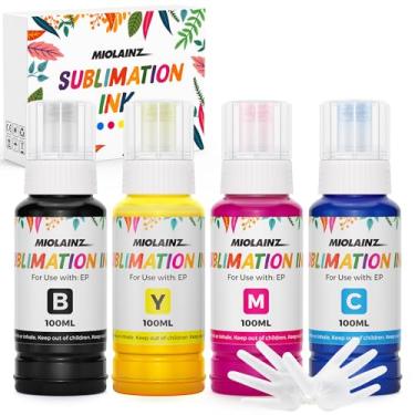 Imagem de Refil de garrafas de tinta de sublimação de 400 ml para ET-2800 ET-2720 ET-2760 ET2400 ET-15000 ET-2803 ET-2850 ET4800 Impressoras jato de tinta de alto rendimento transferência de calor na camiseta