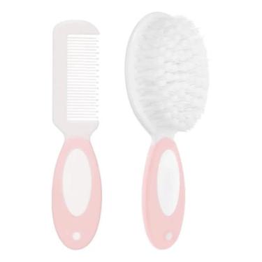 Imagem de Escova e Pente Buba com Cerdas Macias Rosa