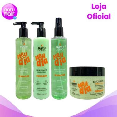 Imagem de Kit Sabonete Líquido Pistache 250ml + Hidratante de Pistache 250g + Bo