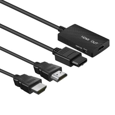 Imagem de Adaptador HDMI TNP para N64 Nintendo 64, GameCube, Super Nintendo SNES SFC Super Famicom - Cabo conversor de saída AV analógico para HDMI 3 em 1 para melhorar a qualidade de vídeo em TVs HD, monitores