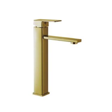 Imagem de Monocomando Dafine Banheiro Bica Alta Dourado - GRIFOS