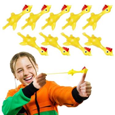 Imagem de Novelty Place 10 Peças De Brinquedo Dedo Voador Galinha Estilingue - Jogo Tiro Galinhas Borracha Elástica Para Crianças E Adultos, Aliviar O Estresse, Lembrancinhas Festa, Presente Páscoa (4")
