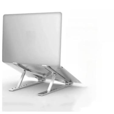 Imagem de Suporte dobrável ajustável para laptop – construção robusta e durável em alumínio.