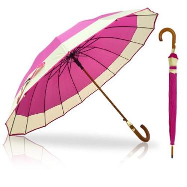 Imagem de Guarda Chuva Automático Colorido Grande Reforçado Contra Vento 16 HAST