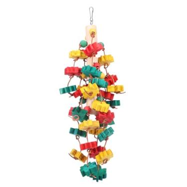 Imagem de Brinquedo para mastigar pássaros, blocos de periquito, corda de algodão colorida para papagaios cinzentos africanos, araras, cacatuas e outros papagaios grandes e médios