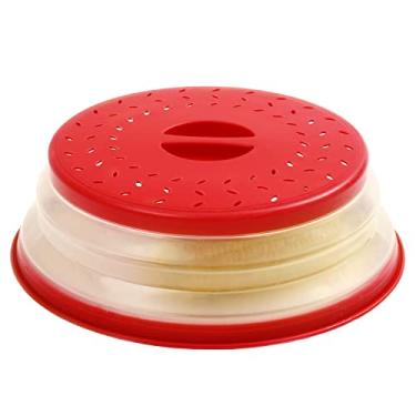 Imagem de Norpro, capa de ração para micro-ondas vermelha, 26,67 cm x 8,89 cm