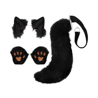 Imagem de Fantasia De Cosplay De Orelhas De Raposa De Pelúcia Feita À Mão, Acess