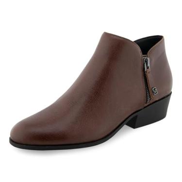 Imagem de Aerosoles Bota feminina de cano curto, Couro polido Mocha, 12 Wide