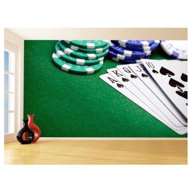 Imagem de Papel De Parede 3D Salão De Jogos Cartas Poker 3,5M Jcs87