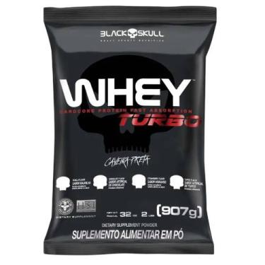 Imagem de Whey Turbo Concentrado Sabor Baunilha 907g Black Skull, Baunilha, 907g