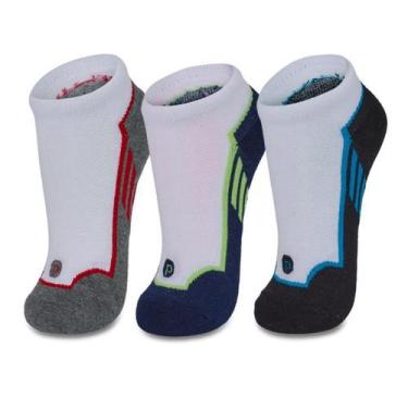 Imagem de Meia Puket Tripack Micro, Branco, 40/44