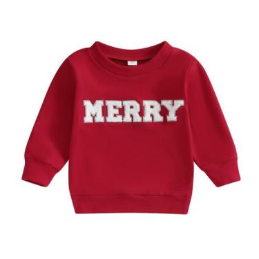 Imagem de Moletom Twopumpkin Toddler Christmas, 2-3 anos, algodão vermelho