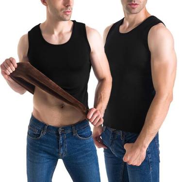 Imagem de Camiseta térmica Flygo Winter Warm Fleece Forrada Masculina Preta XXL