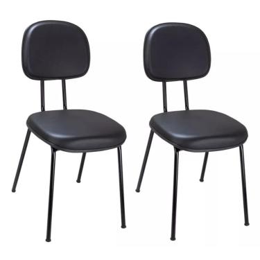 Imagem de Kit 2 Cadeiras Palito Fixa Recepção Igreja Recepção Sala