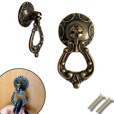 Imagem de 2 Puxador Gaveta, Armário Colonial Retrô Cor Ouro Velho - Compras Fáce