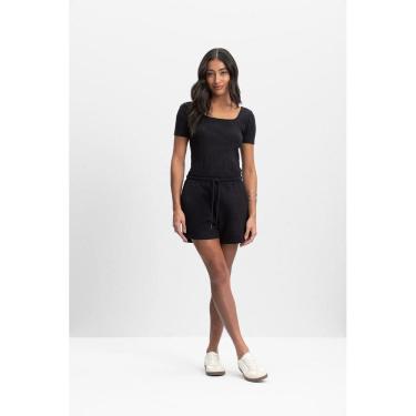 Imagem de Shorts Feminino Em Moletom Essendi Preto