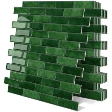 Imagem de Azulejo Backsplash Tiwoos Thick Peel and Stick Marble 30x30cm