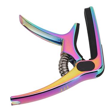 Imagem de Domary Ferramenta de Ajuste de Tom de Capo de Guitarra de Metal Com Suporte de Palheta Acessórios para Instrumentos de Cordas Primavera Universal Ukulele Baixo Bandolim Banjo Guitarra (Colorido)
