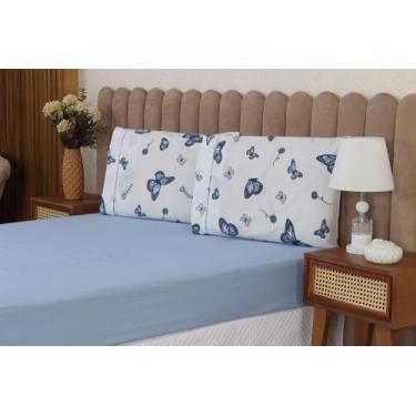 Imagem de Jogo de Lençol Malu Para Cama Solteiro 2 Peças 180 Fios 100% Algodão E