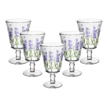 Imagem de Conjunto Taças Jogo Com 6 Unidades Lavanda 240ml Serve Água - Lyor