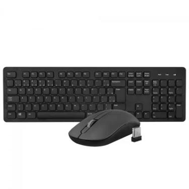 Imagem de Teclado E Mouse Sem Fio Akko Akp104 Compacto Preto Abnt2