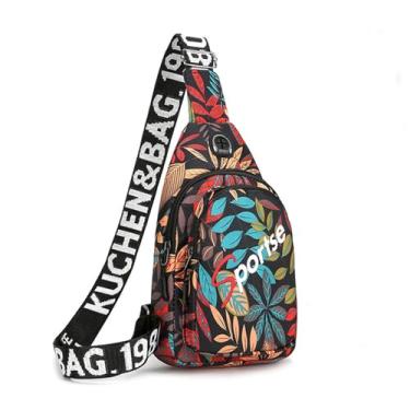 Imagem de Bolsa tiracolo pequena para mulheres e homens, mochila tiracolo de peito para viagens ao ar livre e caminhadas