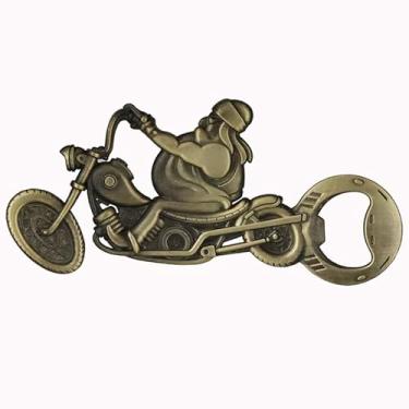 Imagem de Zmingxuan Ímã de geladeira, abridor de garrafa de cerveja, abridor de garrafas de arte, motocicleta vintage, geladeira de Papai Noel, abridor de motocicleta criativo, presente de dia dos pais