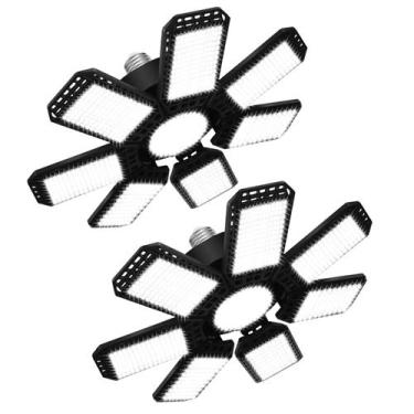 Imagem de Lâmpada LED de garagem AUDLES 240W 24000LM 6500K, pacote com 2