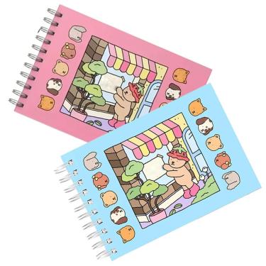 Imagem de Livrinho De Colorir Kit 2 Unidades Livro Caderno Desenho Pintura Arte Criatividade Relaxante