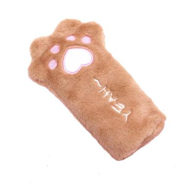 Imagem de Estojo de lápis Cute Cat Paw Plush de grande capacidade para papelaria