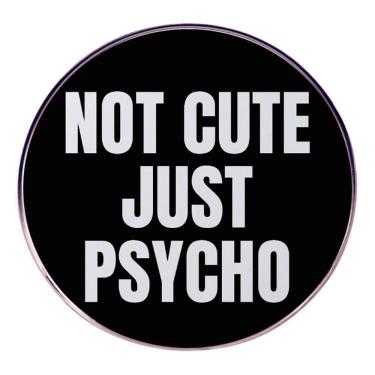 Imagem de Alfinetes de broche genéricos, não fofos, apenas em liga de esmalte psicopata