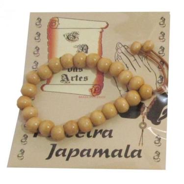 Imagem de Pulseira Japamala de Madeira Clara - Castelo Artesanal
