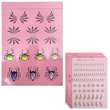 Imagem de Pacote com 6 quadros de prática de pintura facial reutilizáveis | Folhas de estêncil tamanho A4 com mais de 50 designs para crianças, iniciantes | Kit de treinamento de artista de festa e guia de