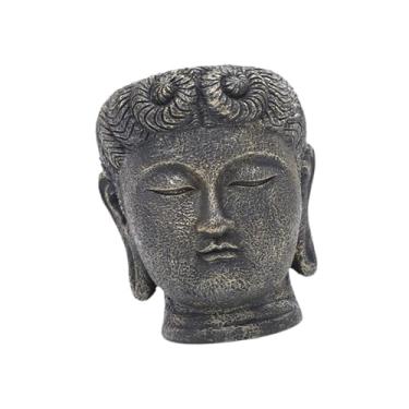 Imagem de Ｂｅｓｇａ Vaso decorativo em resina com cabeça de Buda, ideal para arranjos florais e plantas em ambientes internos. Perfeito para jardins e jardins, Style a