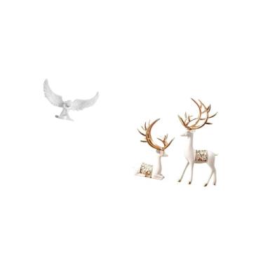 Imagem de Fenteer Estatueta de Resina com Asas de Rena, Anjo Europeu, Amante de Veados, Escultura, Escritório, Inauguração de Casa, Estante, Corredor, Enfeite de Mesa