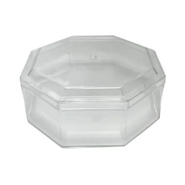 Imagem de Kit 5 Cake Box Caixa Sextavada Acrílica Para Bolo Lembrança Festa Aniversário