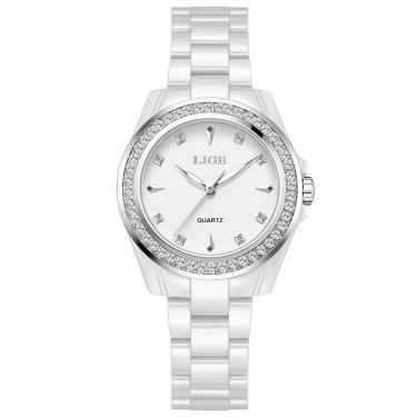 Imagem de Relógio Feminino design luminoso cerâmica vintage à prova d´agua