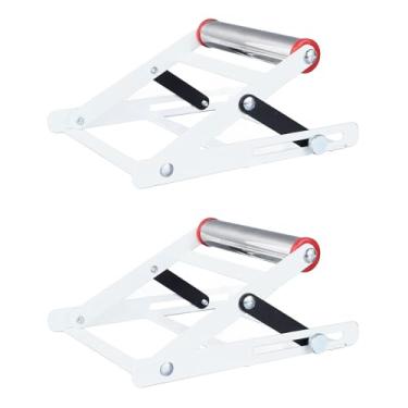 Imagem de Asixxsix Estrutura de Suporte Ajustável para Máquina de Corte, Suporte de Metal Dobrável Com Ajuste de Altura de 55 Mm a 135 Mm para Serra de Mesa e Suporte de Material (2PCS)