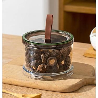 Imagem de Recipientes de tempero, potes de tempero vazios, garrafa hermética empilhável, organização, design que economiza espaço para a família de armários de pratos domésticos (um andar, 9,5 x 6 cm)